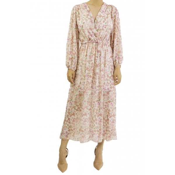 Vestito lungo fantasia scollo a V